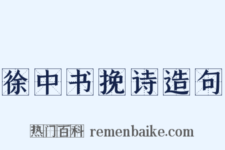 徐中书挽诗造句是什么意思的图片